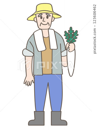 Radish farmer 123686462