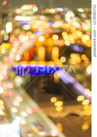 Background material: Blurred night view of Osaka 123686552