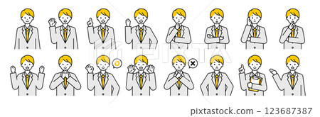 Upper body pose set_simple "businessman" 123687387