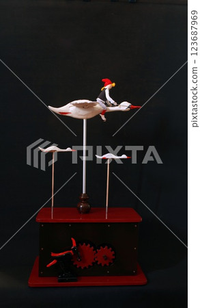 White Swans Vintage Toy 123687969