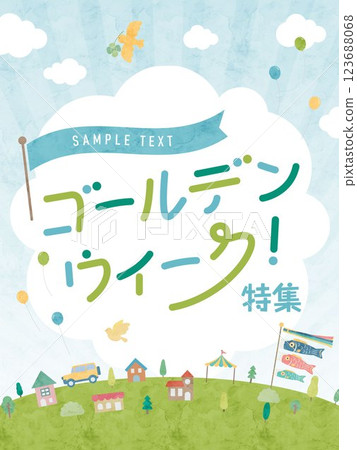 Golden Week special layout design and logo Golden Week special layout design and logo 123688068