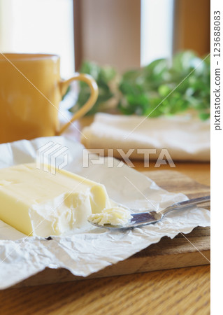 Butter wrapped in paper Butter wrapped in paper 123688083