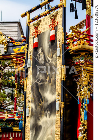 春季高山祭：彩車和機關娃娃，飛驒高山，4 月 123688276
