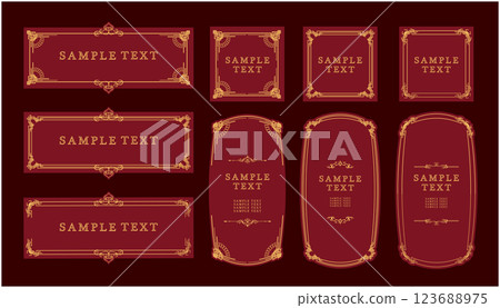 仿古復古框裝飾框 123688975