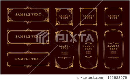 仿古復古框裝飾框 123688976