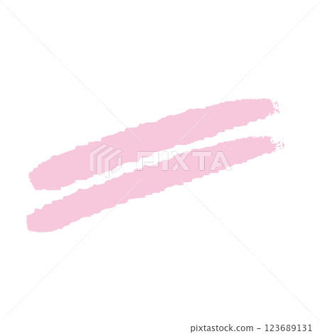 Simple double underline with rough hand-drawn texture 123689131