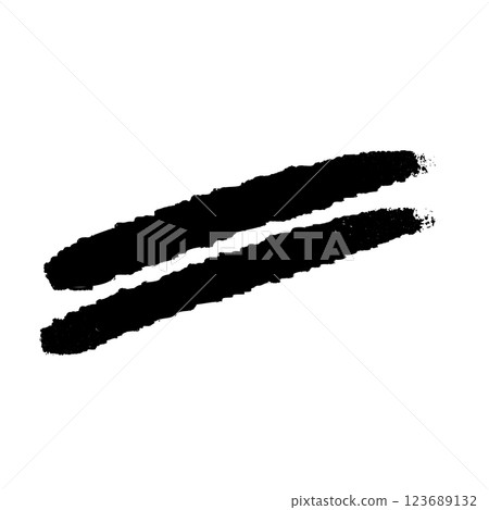 Monochrome underline, simple rough hand-drawn texture 123689132