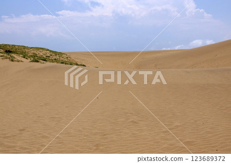 Tottori four seasons walk summer Tottori sand dunes 123689372