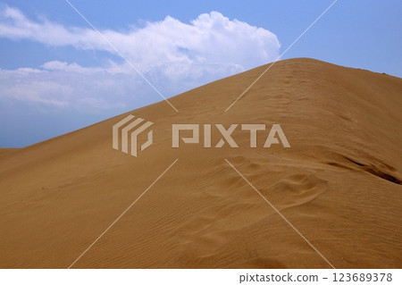 Tottori four seasons walk summer Tottori sand dunes 123689378