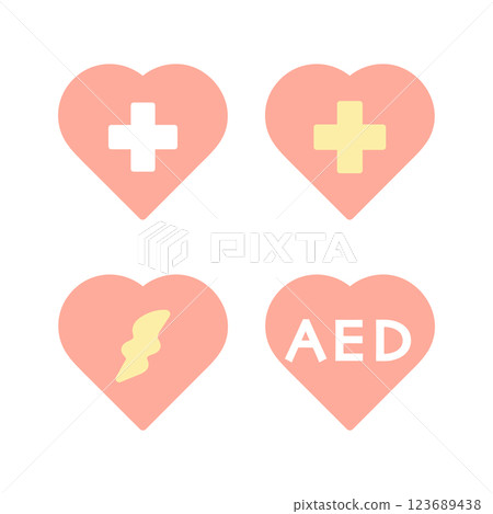 AED icon illustration set 123689438