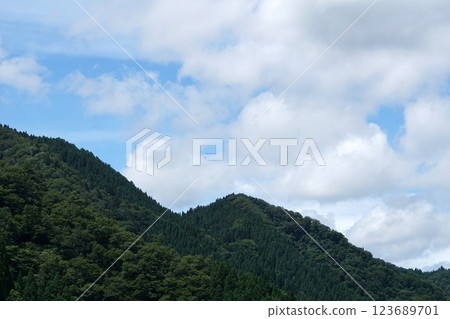 Tottori four season walk summer Saji dam Tottori four season walk summer Saji dam 123689701