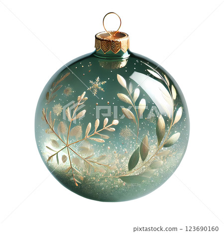 green Christmas ball green Christmas ball 123690160