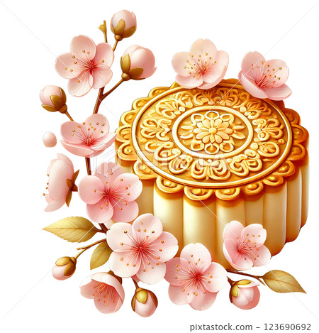 cherry blossom Chinese Lunar new Year  123690692