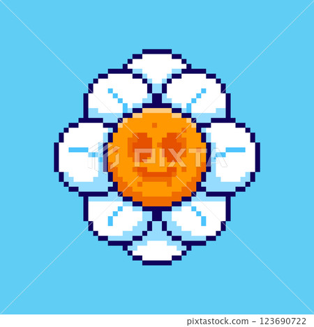 Pixel art Creepy Smiling Flower game asset design Pixel art Creepy Smiling Flower game asset design 123690722