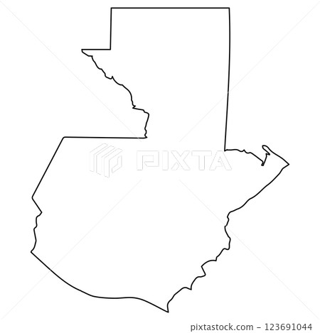 Majestic Outline map of Guatemala Hidden Natural Wonders 123691044