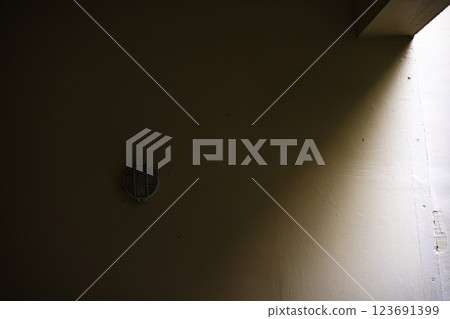 Afternoon Sunlight Shines Through The Building, Background for advertising and wallpaper in structure and buildings scene Afternoon Sunlight Shines Through The Building, Background for advertising and wallpaper in structure and buildings scene 123691399