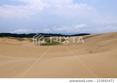 Tottori four seasons walk summer Tottori sand dunes 123692471