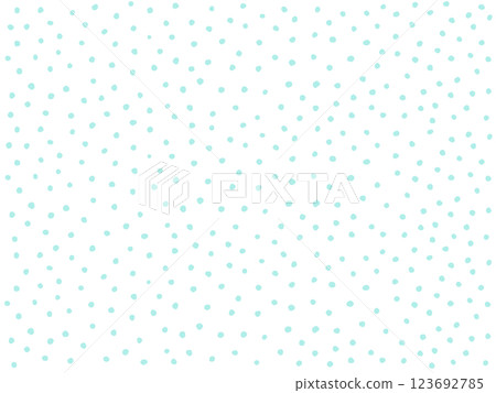 Randomly arranged hand-drawn green polka dots 123692785