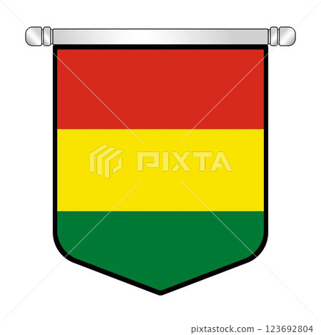 Bolivia national hanging pennant flag 123692804