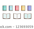 Colorful study notebook illustration set 123693059