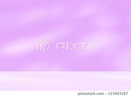 Empty purple pink room studio with shadow of tree leaves for product presentation. kdrop design. Cosmetic, beauty and fashion 123693267
