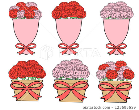 康乃馨套裝（附線條） 123693659