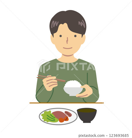 一個男人吃 123693685