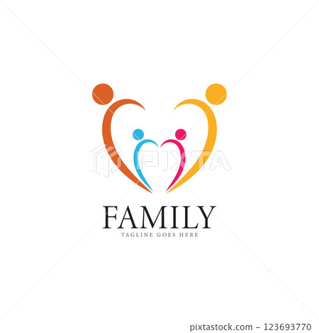 family logo vector illustration design template - vector 123693770