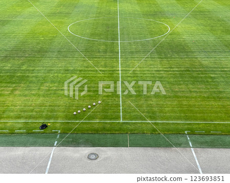 Football Stadium Field with Grass 123693851