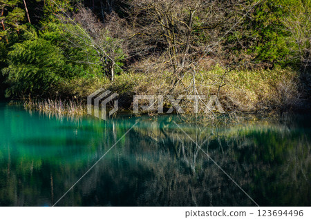 [Omi River] Mysterious river [Ikusaka Village, Higashichikuma District] 123694496