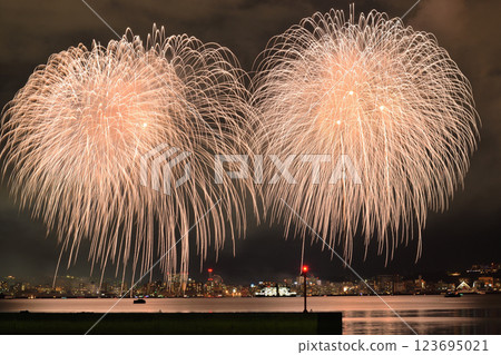 Kagoshima Kinko Bay Summer Night Fireworks 123695021
