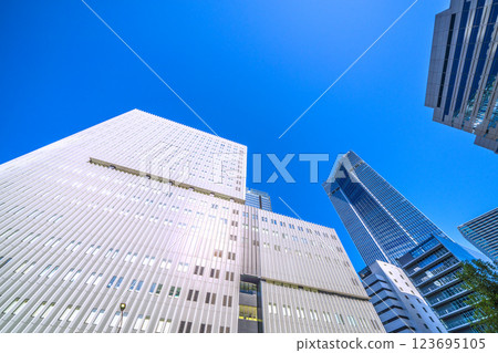 Tokyo cityscape in Japan - View of Toranomon Hills Station Tower, Toranomon Hospital, Japan Fire Department Hall, etc. (7th) Tokyo cityscape in Japan - View of Toranomon Hills Station Tower, Toranomon Hospital, Japan Fire Department Hall, etc. (7th) 123695105