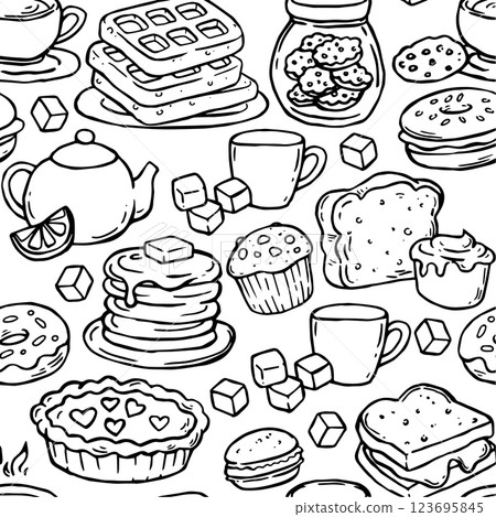 pattern, seamless, vector 123695845