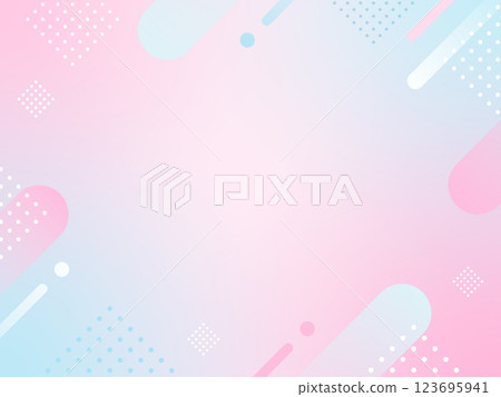 Spring pink light blue pop gradation background 123695941