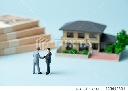 房屋模型，商人，金錢 123696864
