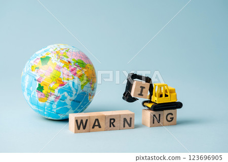 Warning Global Warming Deforestation 123696905