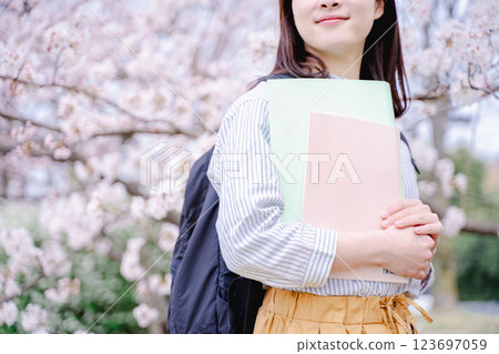 Cherry woman portrait Cherry woman portrait 123697059
