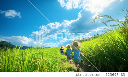 夏天的鄉村風光 夏天的鄉村風光 123697483