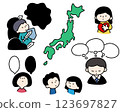 Illustrations that can be used to illustrate politics, social issues, etc. 123697827