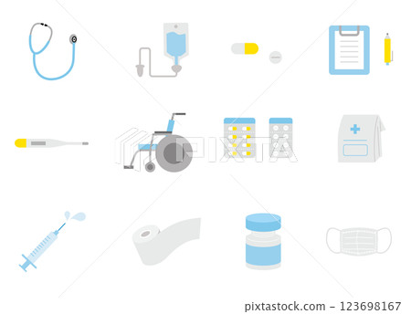 Simple medical equipment item illustration frame_flat touch Simple medical equipment item illustration frame_flat touch 123698167