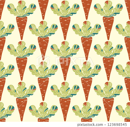 vector seamless pattern with cactus and succulents 123698545