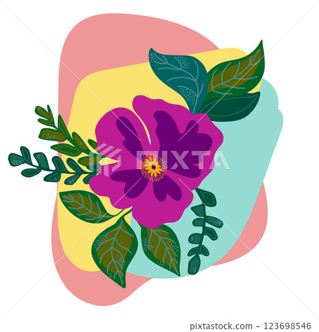 beautiful flowers in a vase 123698546