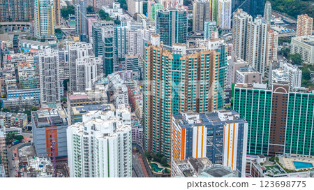 Feb 23 2025 Urban High-Rise Buildings in a Modern City Center 123698775