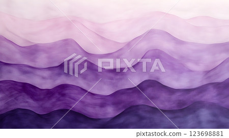 purple mountain range watercolor painting 123698881