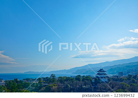 從Minaka Odawara屋頂看小田原城 從Minaka Odawara屋頂看小田原城 123699432