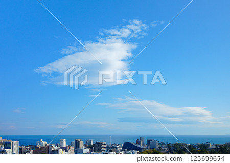 View of Sagami Bay from the roof of Minaka Odawara 123699654