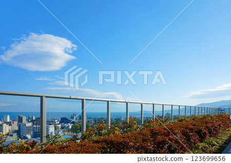 View of Sagami Bay from the roof of Minaka Odawara 123699656