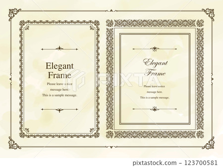 A luxurious and elegant frame set, decorative borders, ornamental designs, and elegant details A luxurious and elegant frame set, decorative borders, ornamental designs, and elegant details 123700581