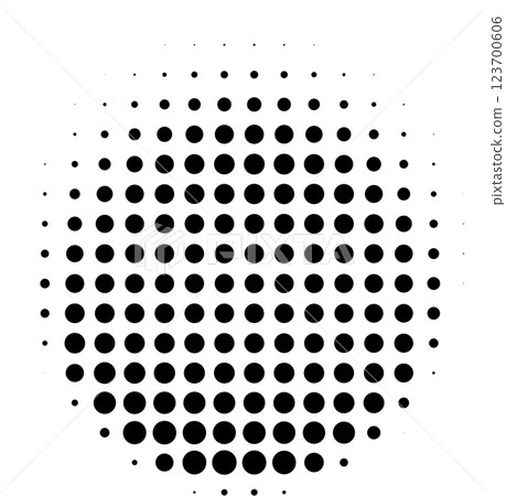 Circular Halftone Abstract Dotted Shape Circular Halftone Abstract Dotted Shape 123700606