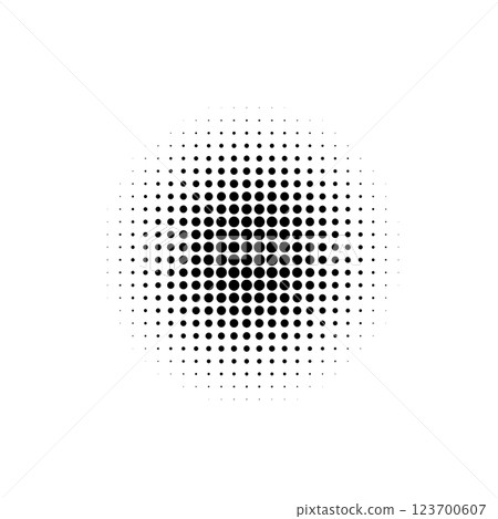 Circular Halftone Dot Abstract Design 123700607